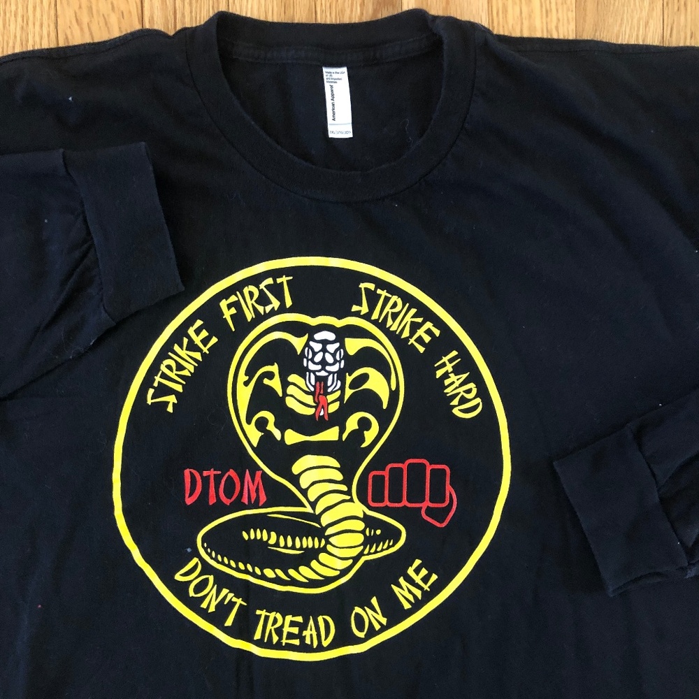 American Apparel ‘Don’t Tread on Me’ Graphic T-shirt Men’s 2XL Long Sleeve